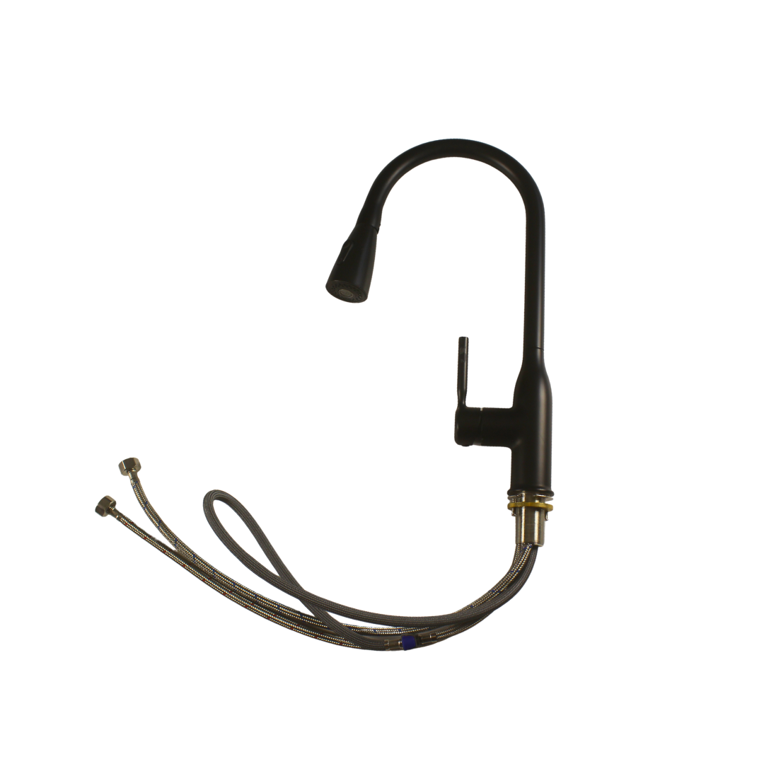 Llave Lavaplatos Negra Cuello Alto